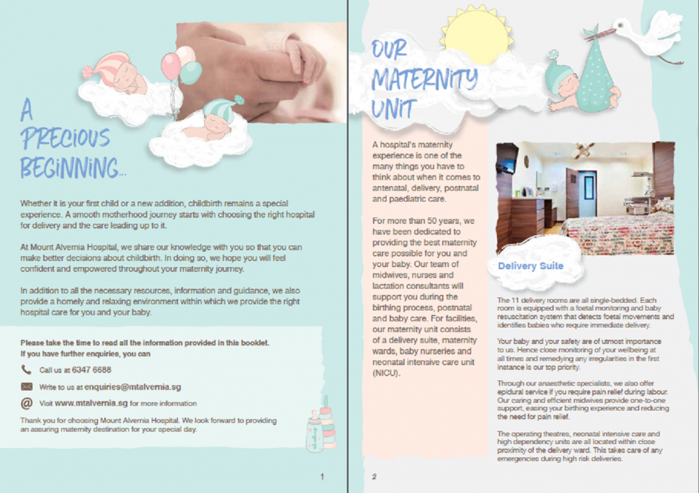 Maternity Services Guide Mount Alvernia Hospital Singapore