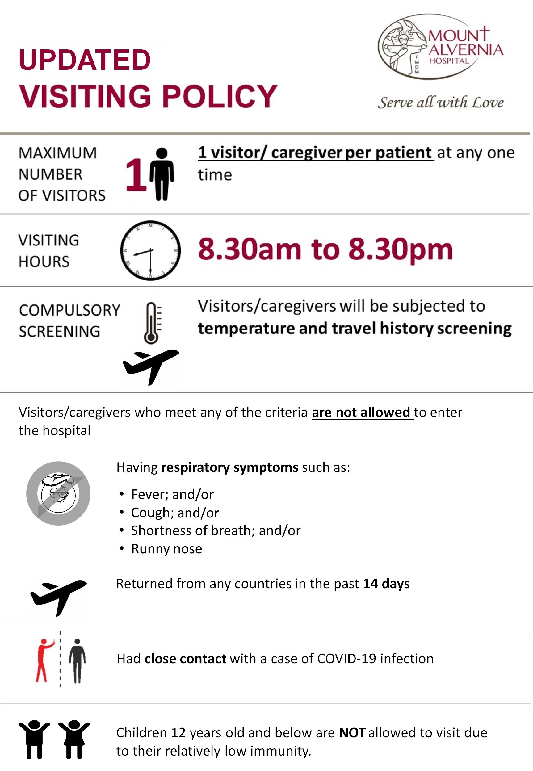 Mount Alvernia Hospital Singapore Visitor Policy